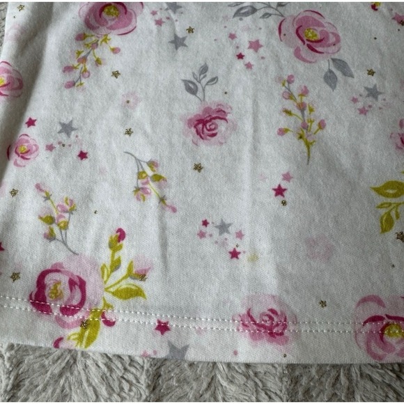 American Girl Bitty Baby Girls 2T Tshirt Shirt Top‎ Pink Floral White Bow Roses - Picture 5 of 8